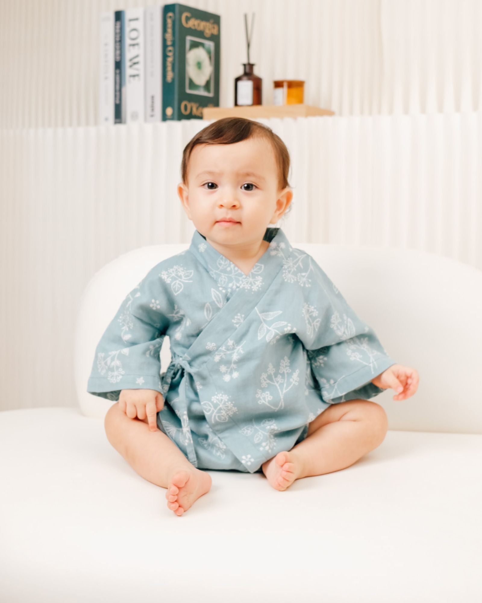 Dandelion Baby Kimono - Teal