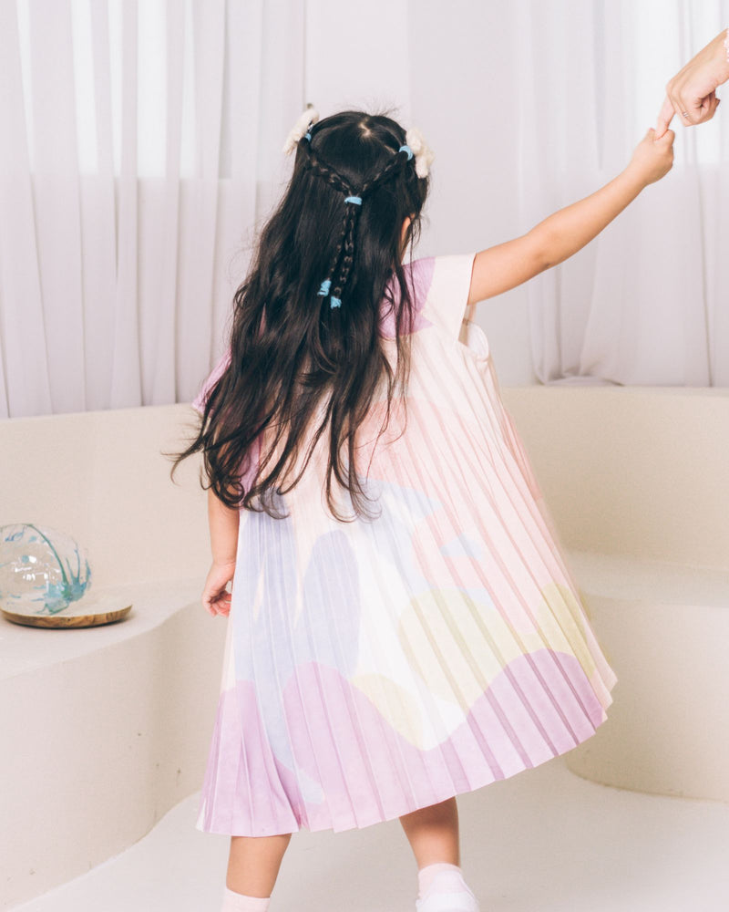 Lucky Reef Butterfly Pleated Dress