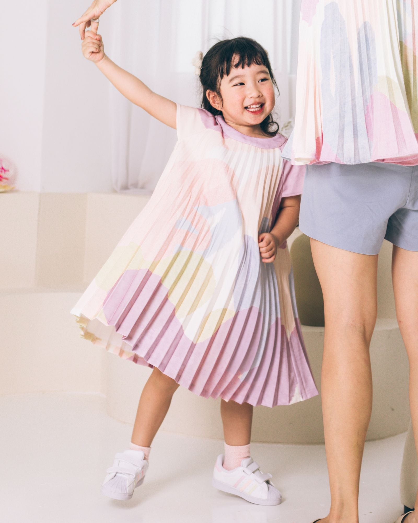 Lucky Reef Butterfly Pleated Dress