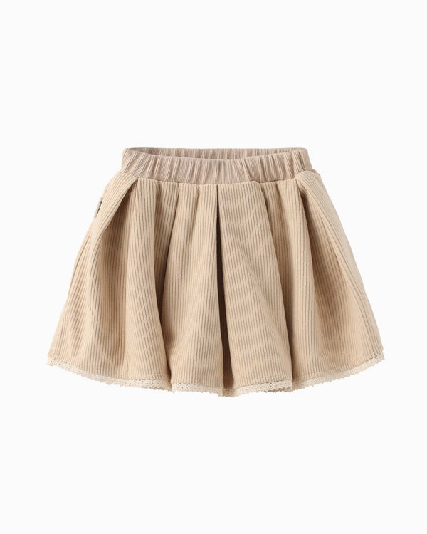 Pre-order: Khaki Lace Pleated Skirt (Kids & Adults)