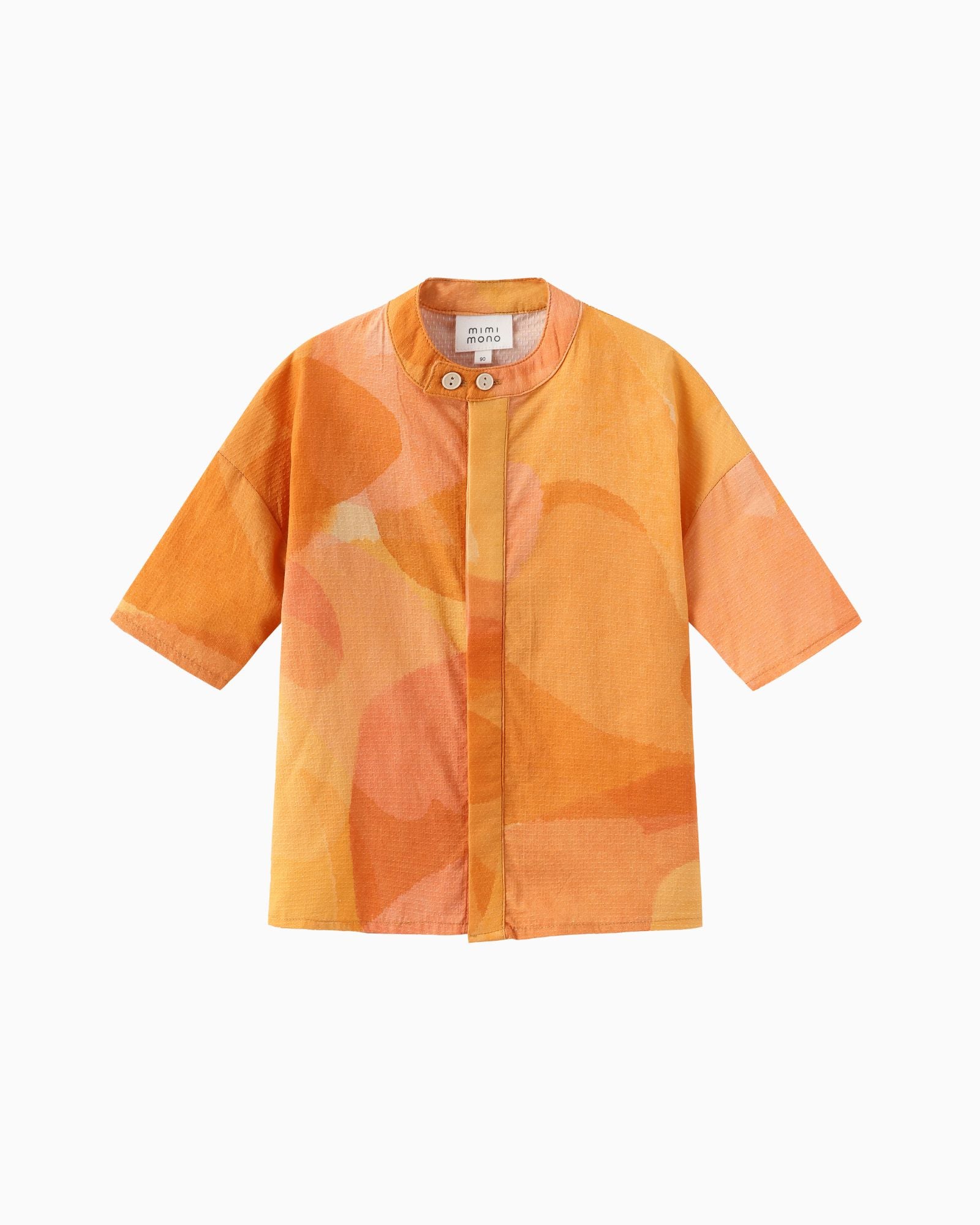 Golden Blossom Kids Collar Shirt