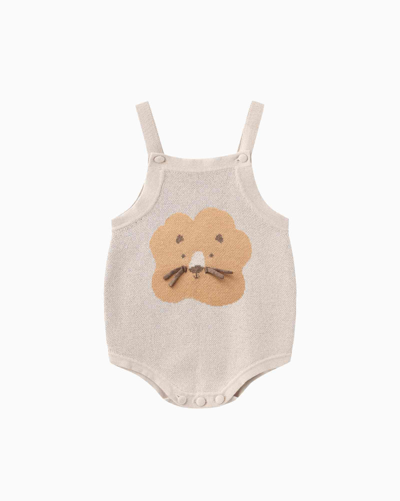 Pre-order: Lion Knitted Baby Romper