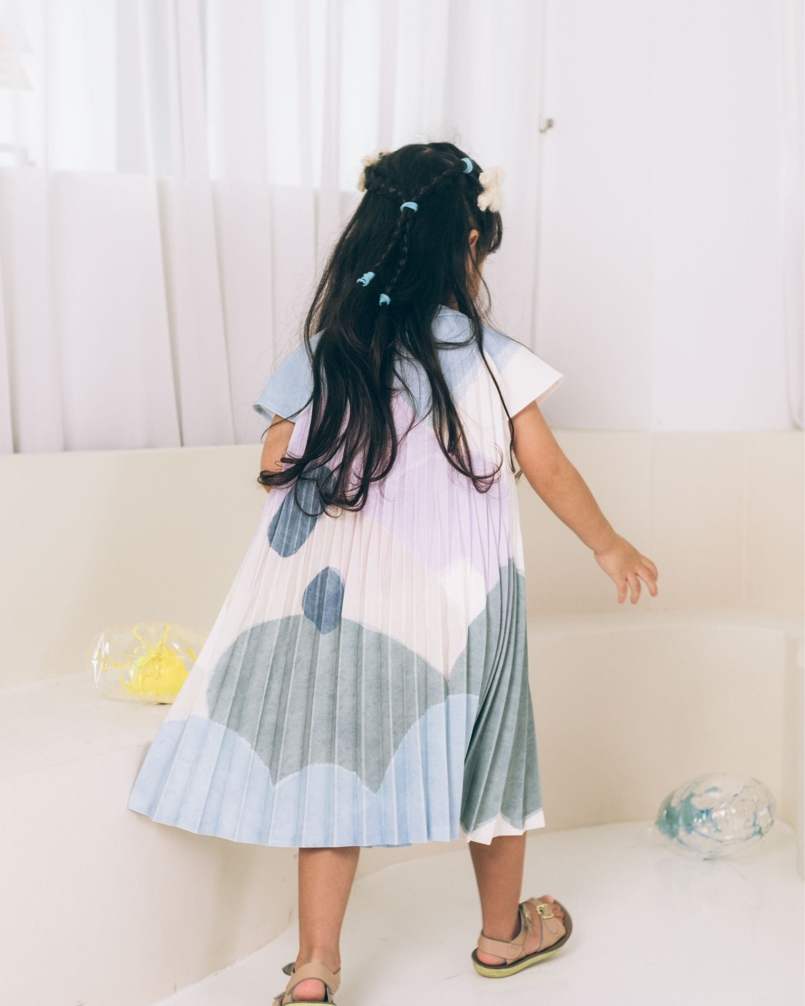 Serenity Peaks Butterfly Pleated Dress