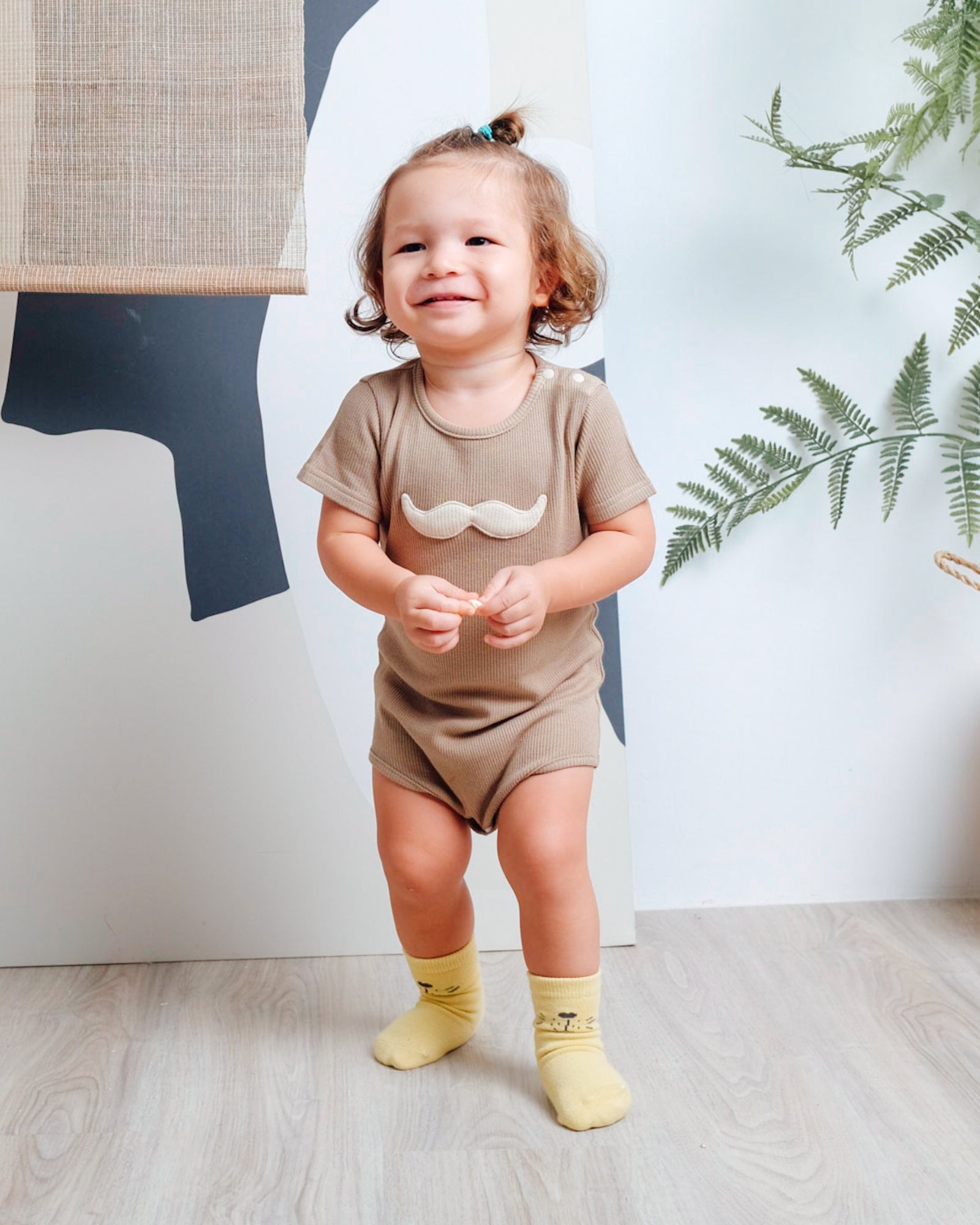 Little Moustache Lounge Baby Romper