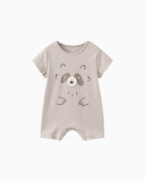 Nosey Racoon Short Sleeves Baby Romper