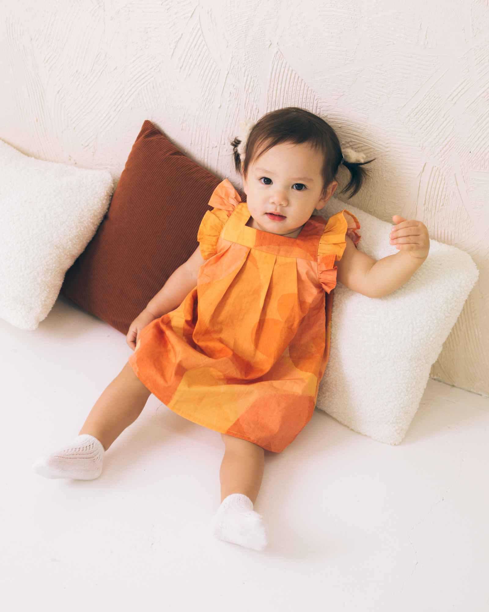 Golden Blossom Butterfly Baby Dress