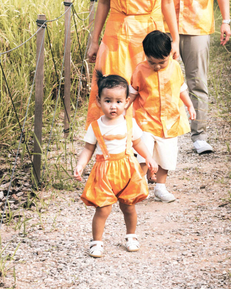 Golden Blossom Baby Suspenders