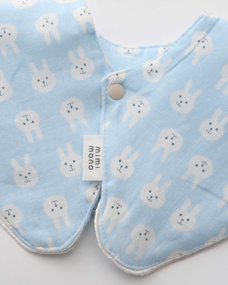 Blue Bunny Gauze Baby Bib