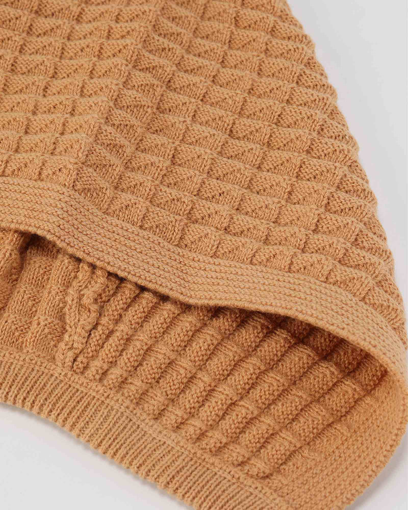 Pre-order: Knitted Waffle Baby Bonnet