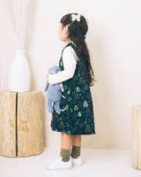 Pre-order: Forest Asymmetrical Collar Girls Dress