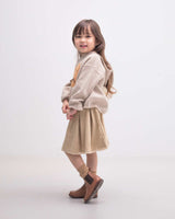 Pre-order: Khaki Lace Pleated Skirt (Kids & Adults)