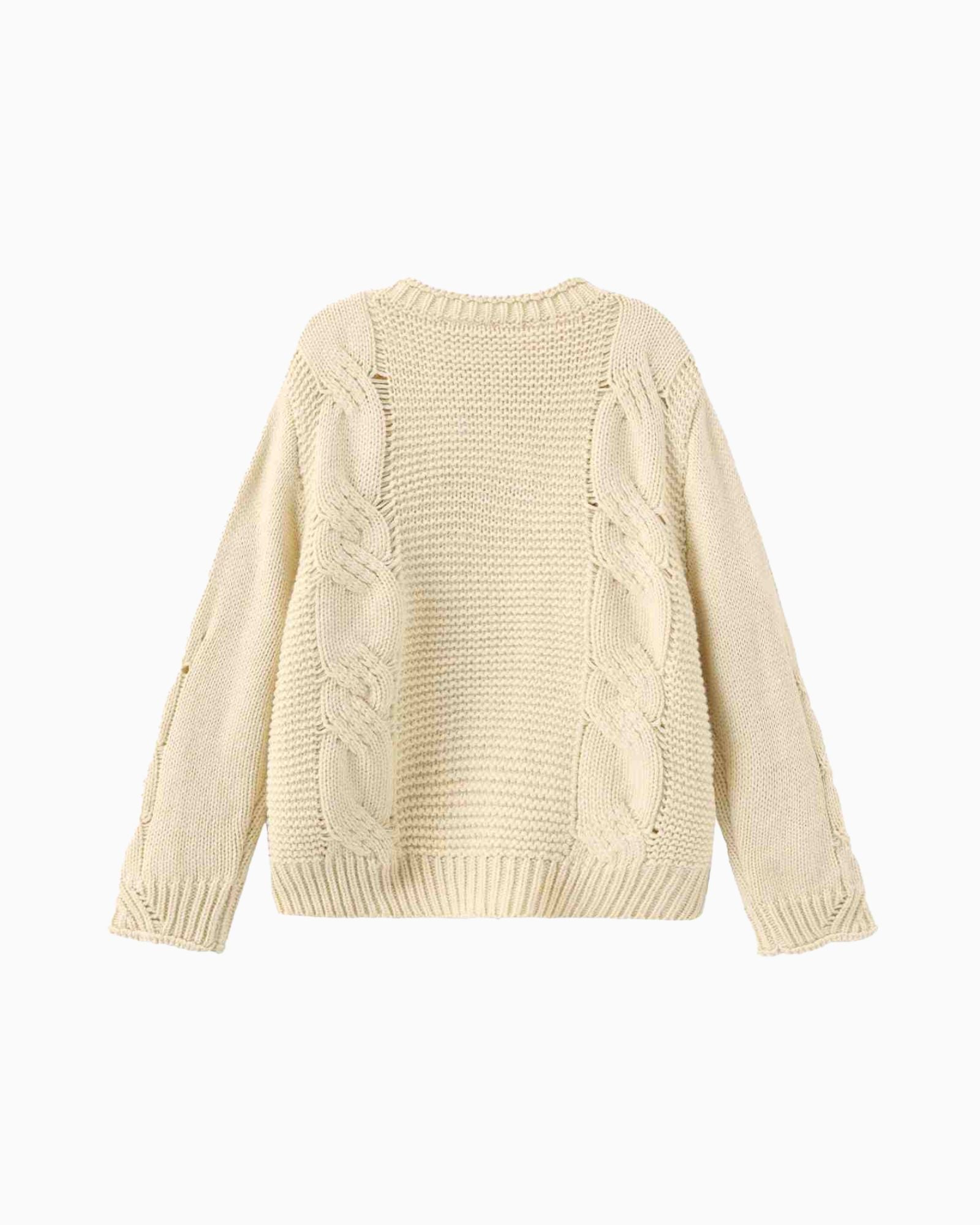 Online-exclusive: Cream Knitted Cardigan