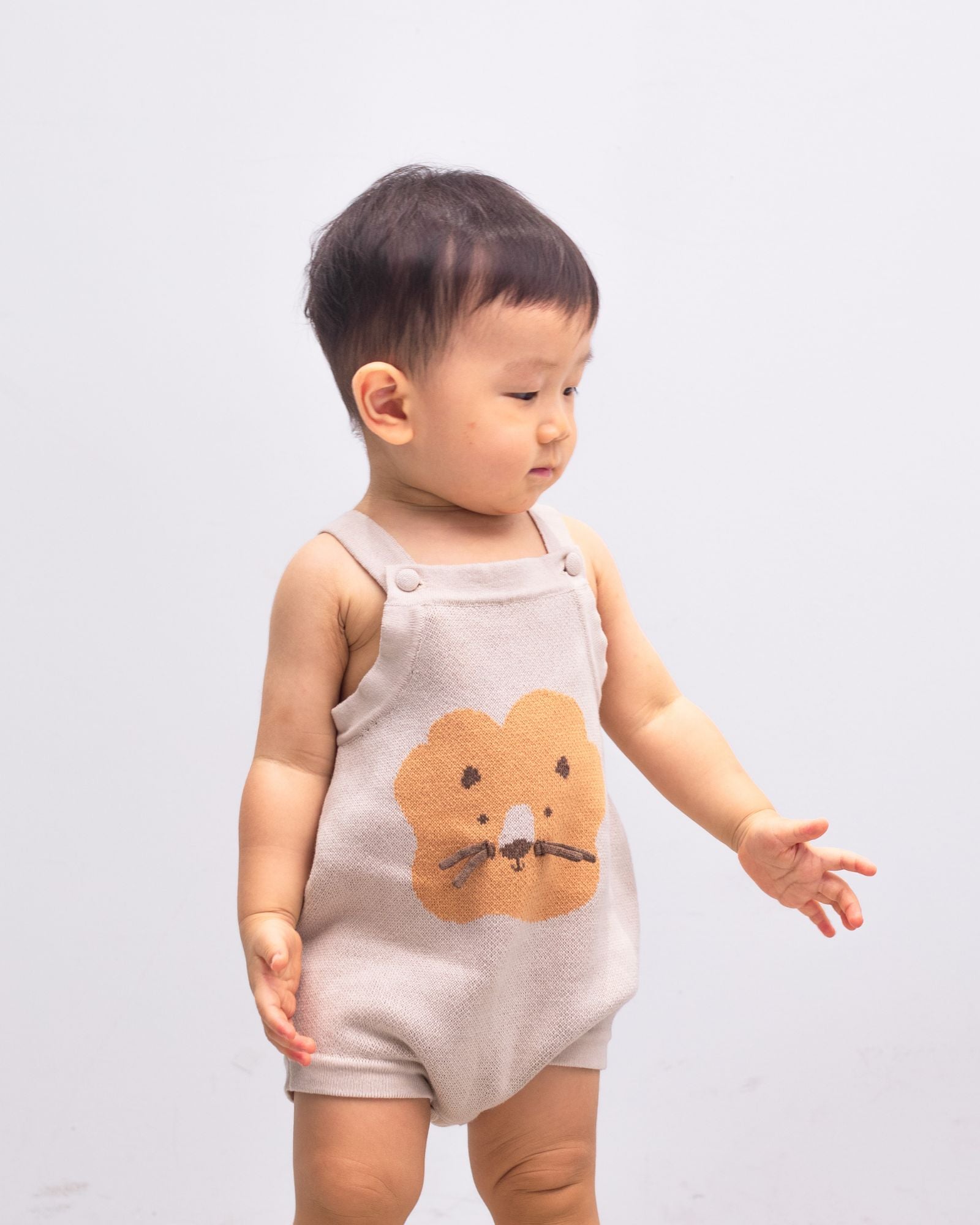 Lion Knitted Baby Romper