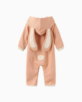 Pre-order: Bunny Heart Hoodie Romper - Peach