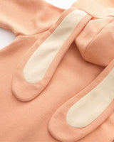 Pre-order: Bunny Heart Hoodie Romper - Peach