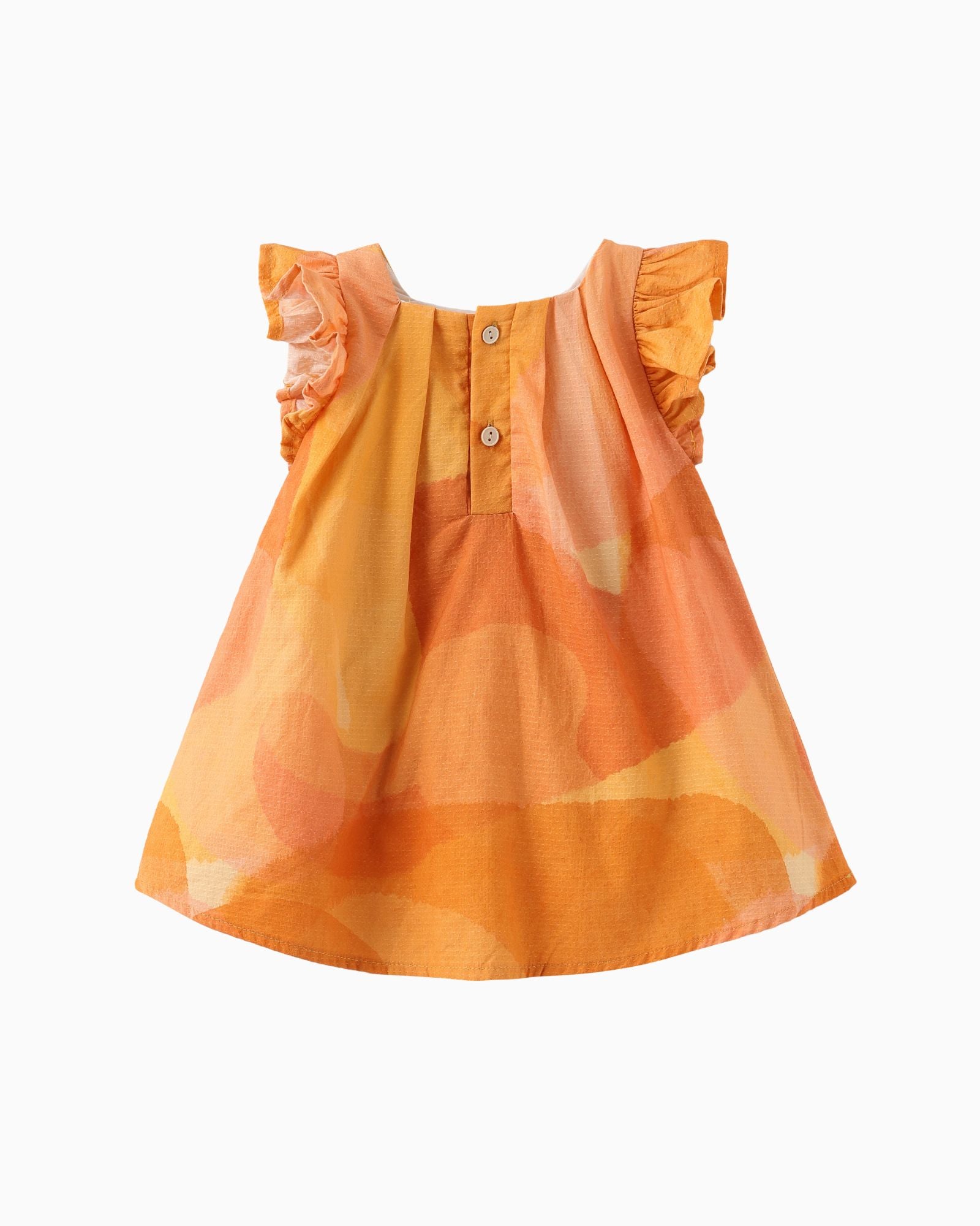 Golden Blossom Butterfly Baby Dress