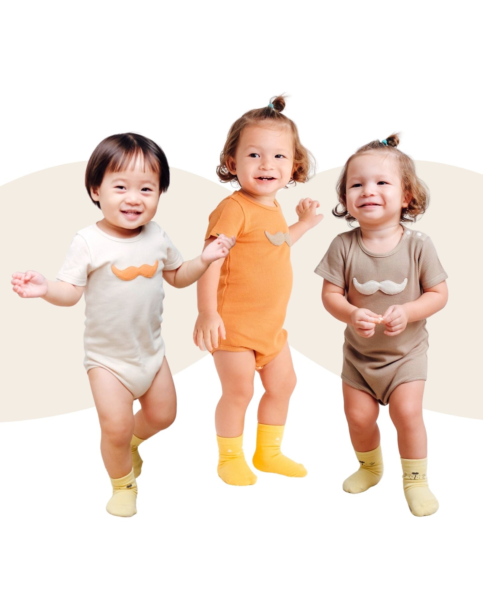 Little Moustache Lounge Baby Romper