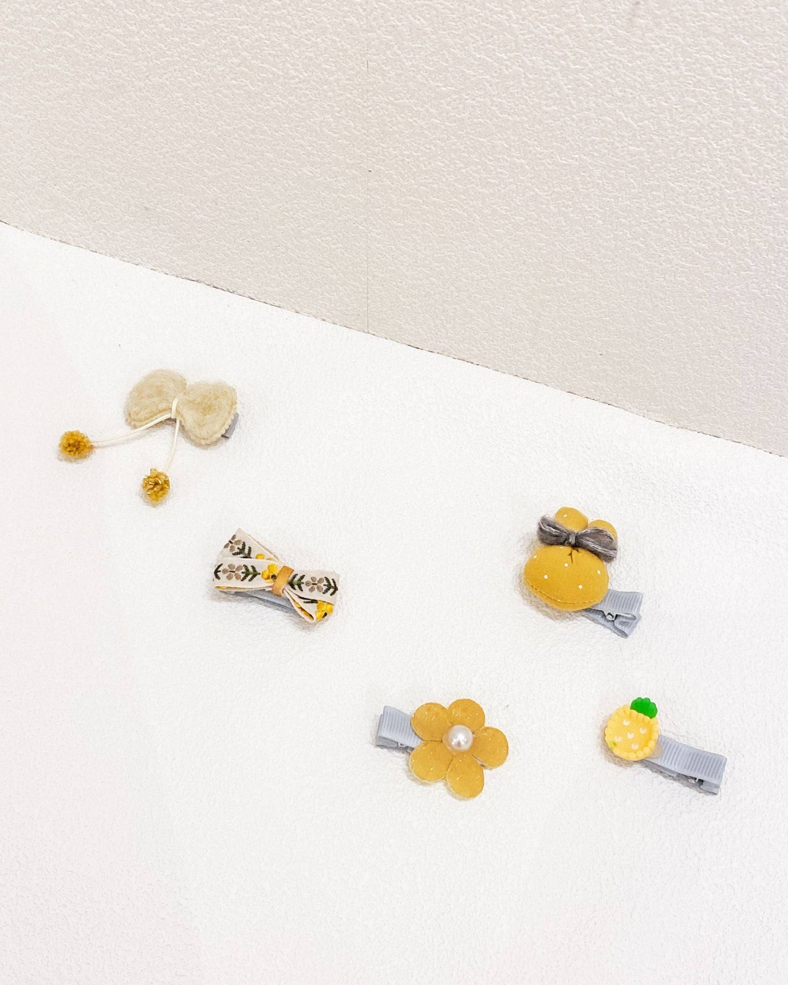 Yellow Bunny Hair Pins