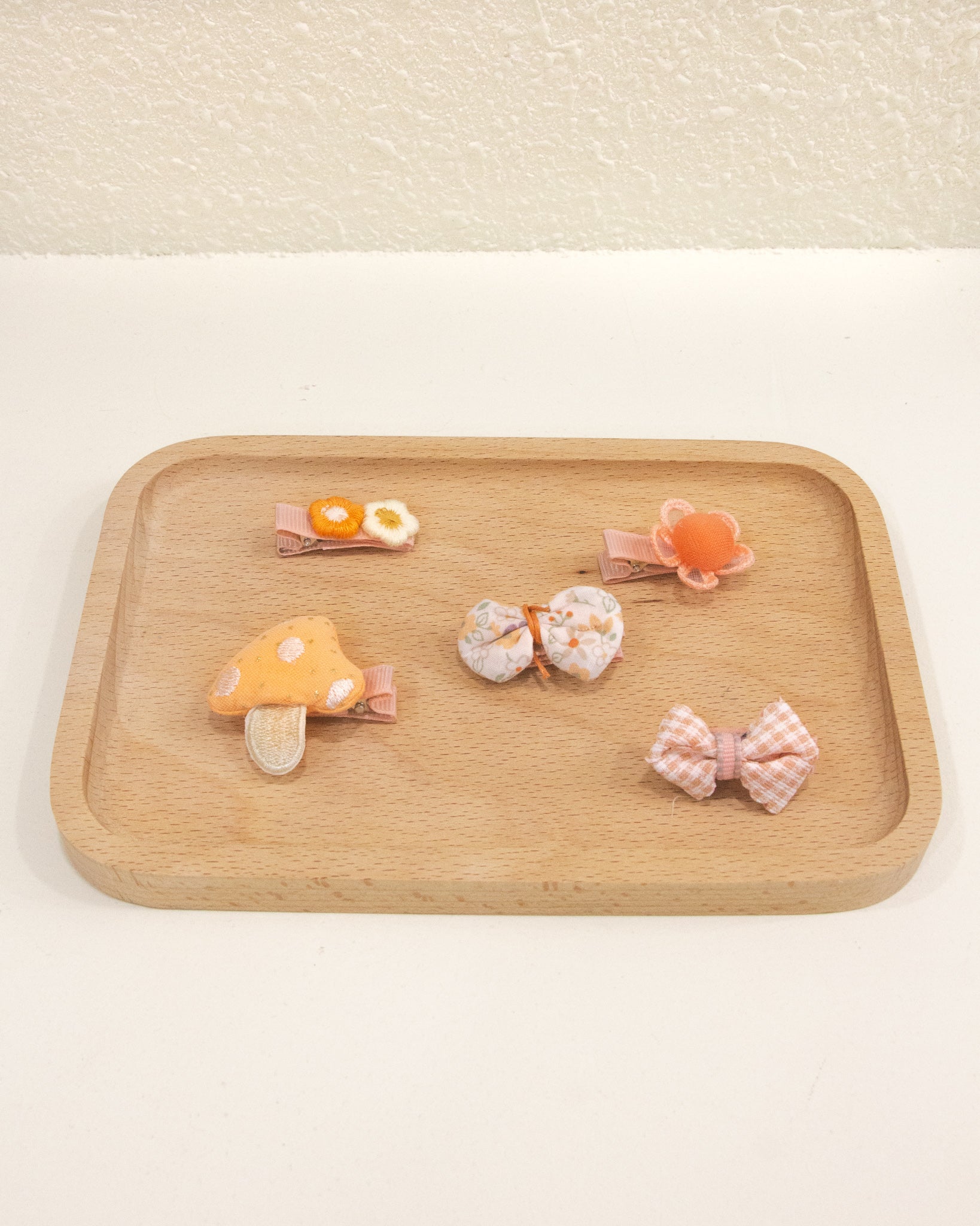 Orange Mushroom Hair Pins